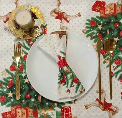 Набор салфеток сервировочных Альпийская сказка 45х45 2шт хлопок