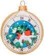 Украшение фигурное Медальон Куранты и снегири 8см, подарочная упаковка, КУ-80-224232