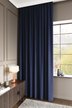 Штора готовая портьера 200х280 бархат темно-синий