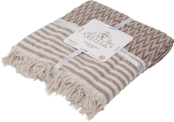 Покрывало хлопок-жаккард  FAMILY 210x230 коричневый