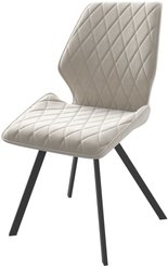 Стул кухонный Mamadoma Rafael М-R b03 45х45х91см велюр/металл, бежевый/черный, поворотный