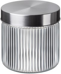 Банка д/сыпучих продуктов Lefard Lines 800мл стекло, крышка металл