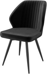 Стул кухонный Mamadoma Michael-R1 d24 46х45х86см велюр/металл, черный/черный, поворотный