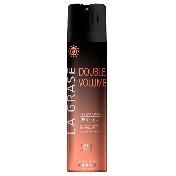 Лак д/укладки волос La Grase 250мл Double Volume