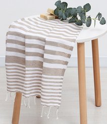 Полотенце Пештемаль LoveLife Marine, цв. мокко, 75х170см, 80% хл, 20% пэ, 190 г/м2