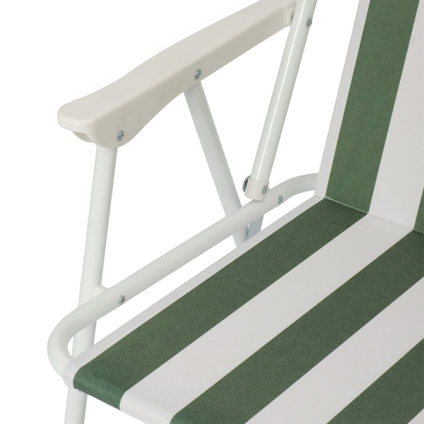 Кресло складное Weekemp Канны 44х53см H73см, зеленый/белый, SP-131A