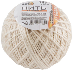Нить кулинарная Рыжий кот 100м 1,2мм хлопок