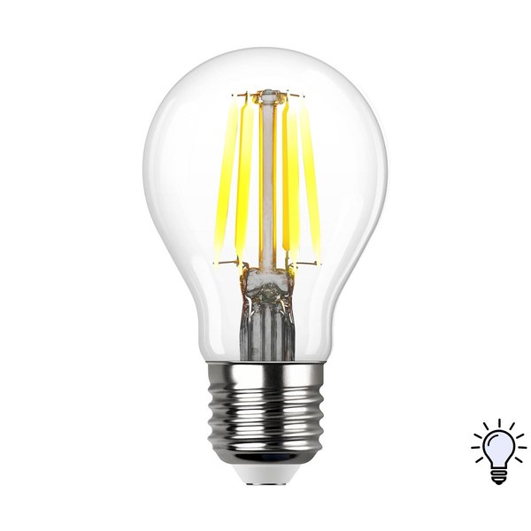 Лампа светодиодная REV Filament 7Вт Е27 груша 4000К свет нейтральный белый