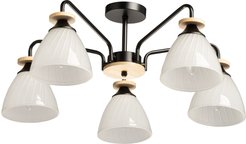 Люстра Дэла 5х40W E27 металл, стекло, черный