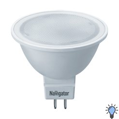 Лампа светодиодная Navigator 7Вт GU5.3 6500K свет холодный белый