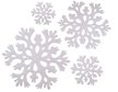 Набор украшений Снежинки 5шт 12,16,21,30,41см, цвет: белый, SYXH18-059