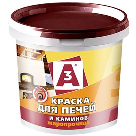 Краска термостойкая для печей и каминов А3 до 400°С (1,3кг) 426037 ...