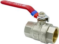 Кран латунный шаровый V&G 1" внутренняя-внутренняя резьба, ручка рычаг