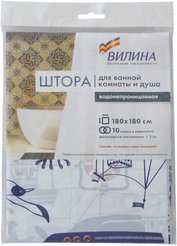 Штора для ванной ВИЛИНА 180х180см, полиэтилен