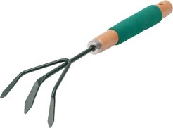 Рыхлитель садовый 32,5х8,7см стальной с деревянной прорезиненной ручкой
