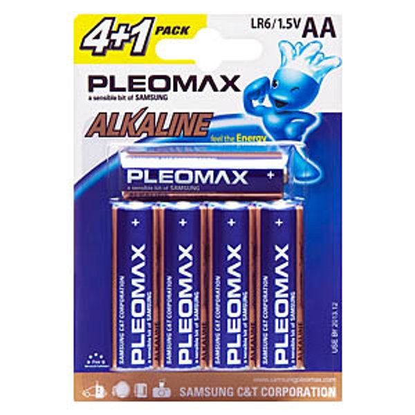 Батарейка алкалиновая Pleomax АА/LR6-4+1BL 5шт 