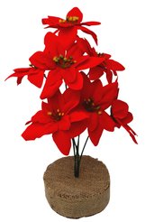 Украшение настольное 33см с красными цветами SYWB-0321120