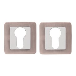 Накладка на цилиндр Code Deco DP-C-22-NISM квадрат суперматовый никель/хром