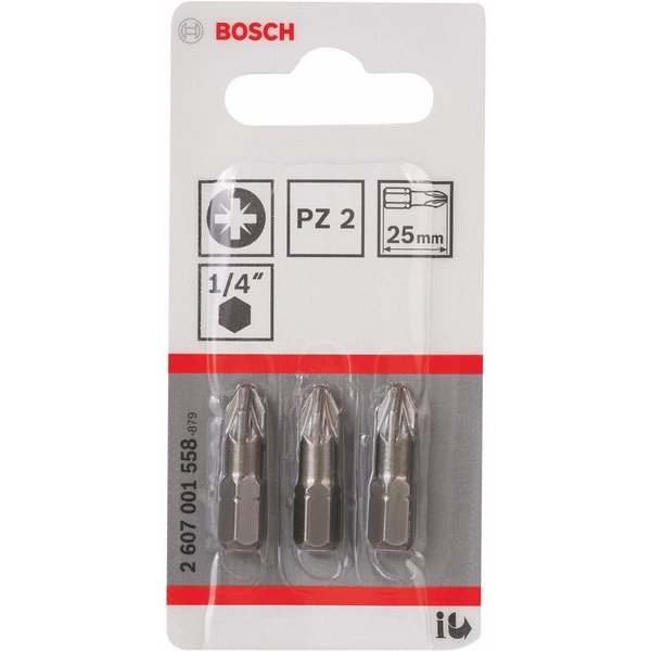 Биты Bosch PZ2 XH,25мм 3шт