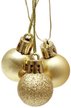 Набор шаров 3шт золотой матовый глянцевый глиттерный 2,5х2,5х2,5см арт.90628 Набор шаров 3шт золотой матовый глянцевый глиттерный 2,5х2,5х2,5см арт.90628