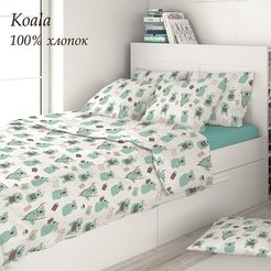 Комплект постельного белья 1,5сп. Koala (с трик. простыней на резинке, наволочки 50х70-2шт)
