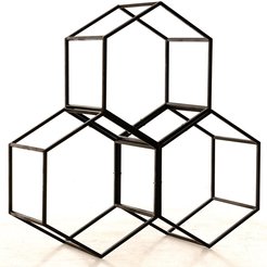 Дровница для сада 110х39х110см кованая металл