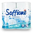 Бумага туалетная Soffione Decoro Blue 4шт 2-слойная