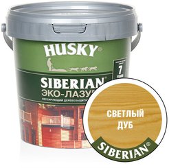 Антисептик HUSKY SIBERIAN ЭКО-ЛАЗУРЬ полуматовый светлый дуб (0,9л)