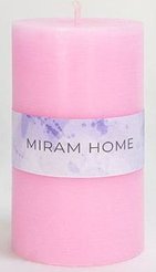 Свеча формовая Miram Home Matte 6х15см розовый