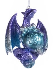 Украшение подвесное Magic Time Дракон аметистовый 5,5x9,5x7см арт.91540