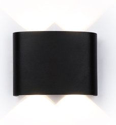 Светильник светодиодный уличный настенный архитектурный ST4452/4 BK черный IP65 LED 4200K 4W 106х80х37