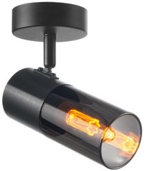 Спот на основании General GWL-E14-M-IP20 Одинарный Металл под лампу Е14 Черный+Дымчатый Эйлайт 662811