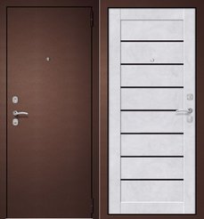 Дверь входная Metix-22 антик медь бетон снежный 860х2050мм правая