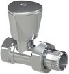 Кран для радиатора прямой 1/2" с ручной регулировкой (квадратная ручка) хром FT