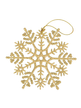 Украшение подвесное Снежинка классика золото глиттер 120x3мм Украшение подвесное Снежинка классика золото глиттер 120x3мм