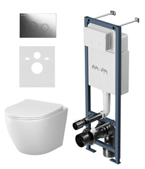 Комплект системы инсталляции AM.PM Ergofit IS110151.801900 с унитазом Like Aquaspin c клавишей L хром