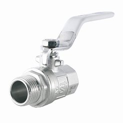 Кран латунный полнопроходной STI 3/4" наружная-внутренняя резьба, ручка рычаг