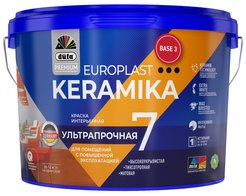 Краска интерьерная моющаяся ультрапрочная DUFA EuroPlast Keramika 7 матовая база3 (9л)