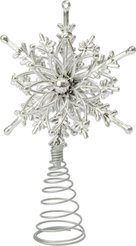Верхушка елочная Снежинка 18х11см серебро, SYSDX-3524163