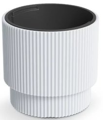 Кашпо Milly d30см h28,5см V10/17л белый, с вкладышем