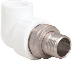 Угольник с американкой для радиатора,наружная резьба d20х1/2"