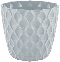 Кашпо пластиковое InGreen Wave d14,5см h13,2см v1,4л утренний туман