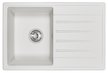 Мойка для кухни врезная Granula 7602 76х50см глубина чаши 20см, кварц, белый