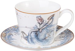 Пара чайная Lefard Снежная королева Олени 300мл белый, фарфор