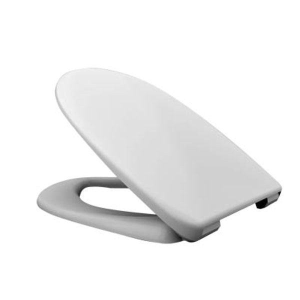 Сиденье для унитаза Мали Экон дюропласт с микролифтом тэйк офф белый стальное крепление C4502Y