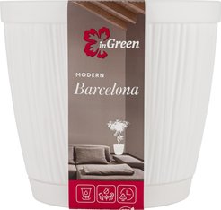 Горшок пластиковый InGreen Barcelona d27см h24см v9,6л белый