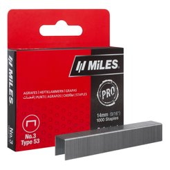 Скобы для степлера Miles тип 53 14мм 1000шт