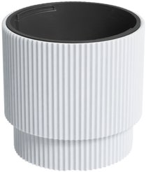 Кашпо Milly d30см h28,5см V10/17л белый, с вкладышем