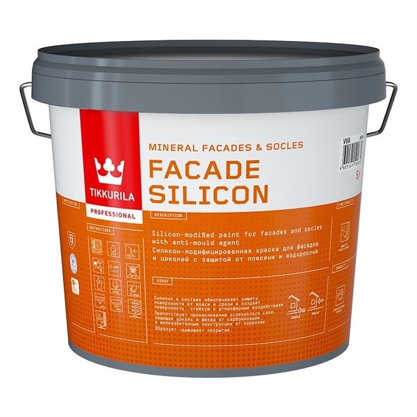 Краска фасадная Tikkurila Facade Silicon глубокоматовая база А 5л