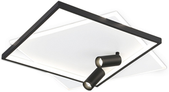 Люстра светодиодная 77W Ambrella light FL5138/2+2 WH/BK белый/черный 3000K/4200K/6400K+4200K с пультом ДУ